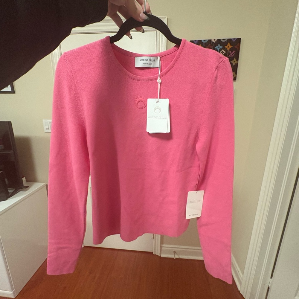 Marine Serre Pink Long Sleeve Top